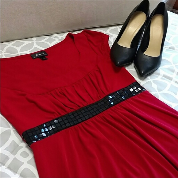 {Byer California} Flowy RED Party Dress Medium - Picture 8 of 8